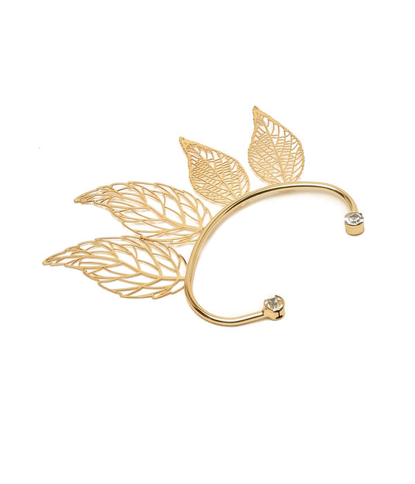 YouBella Fashion Jewellery Gold Plated Leaf Shape Earcuff Earring for Girls and Women - for Single Ear (Gold) (YBEAR_33133)